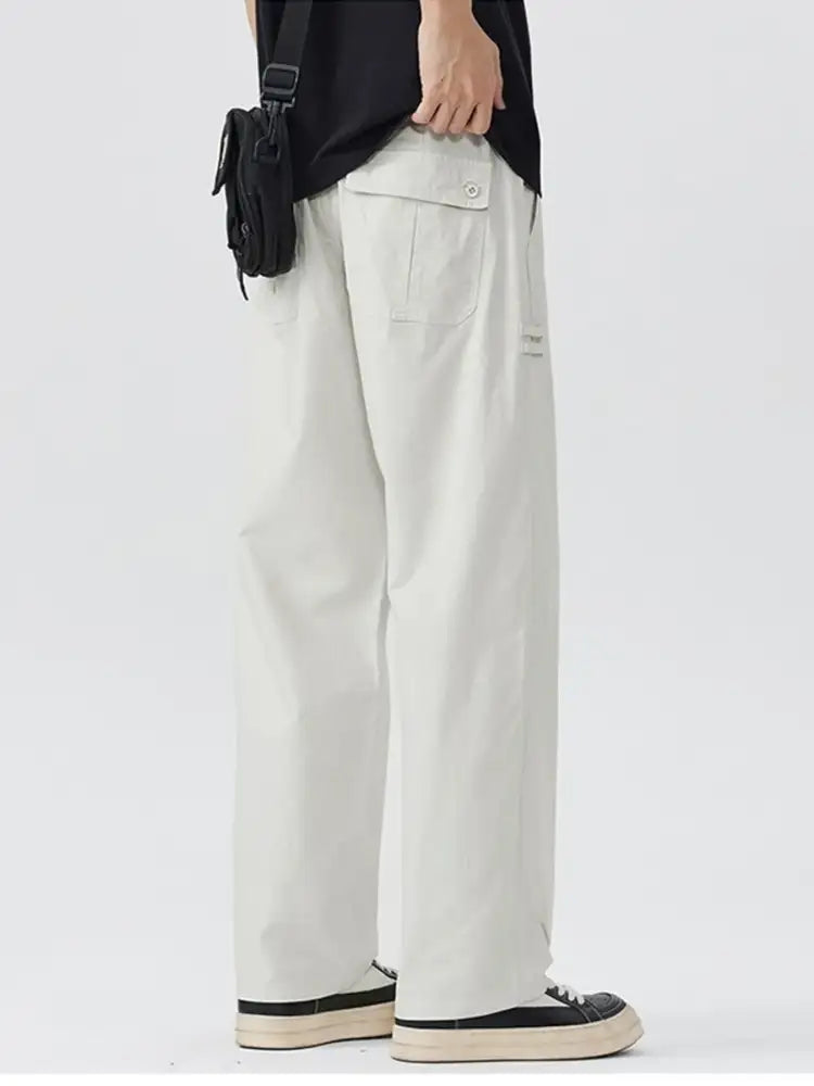 Men’s Full Size Relaxed Fit Wide Leg Casual Pants Plus