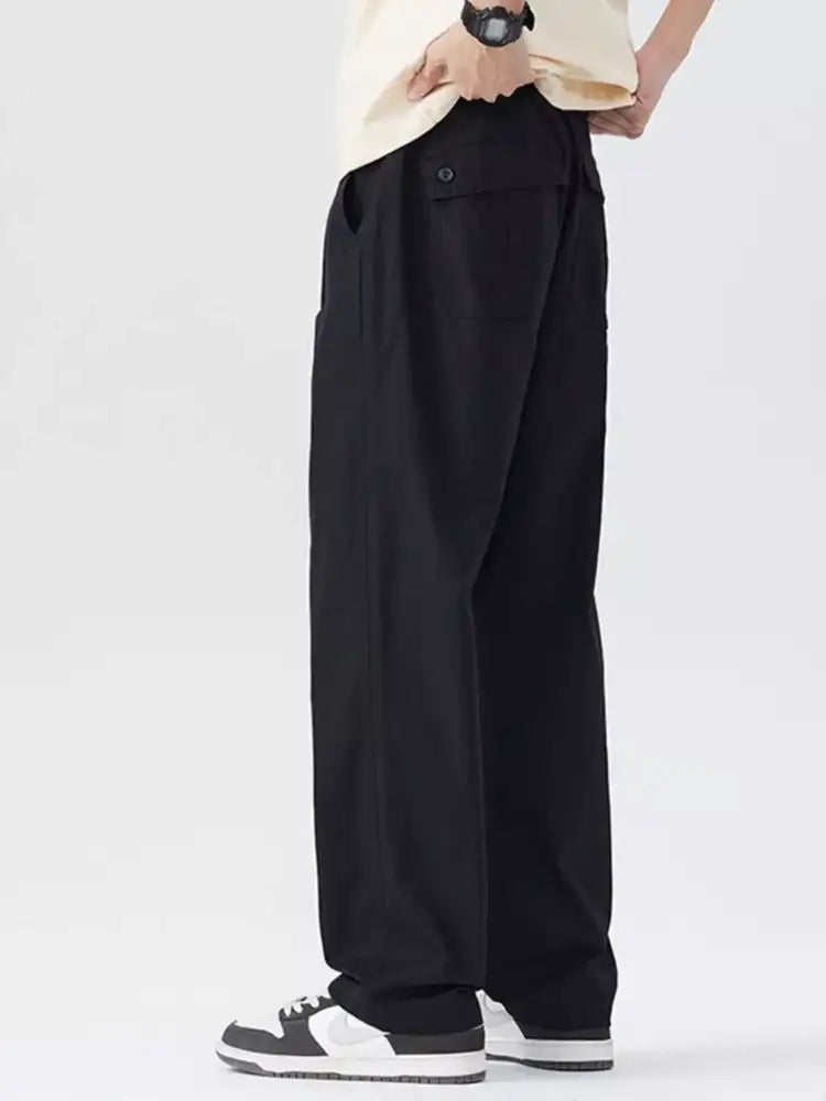 Men’s Full Size Relaxed Fit Wide Leg Casual Pants Plus