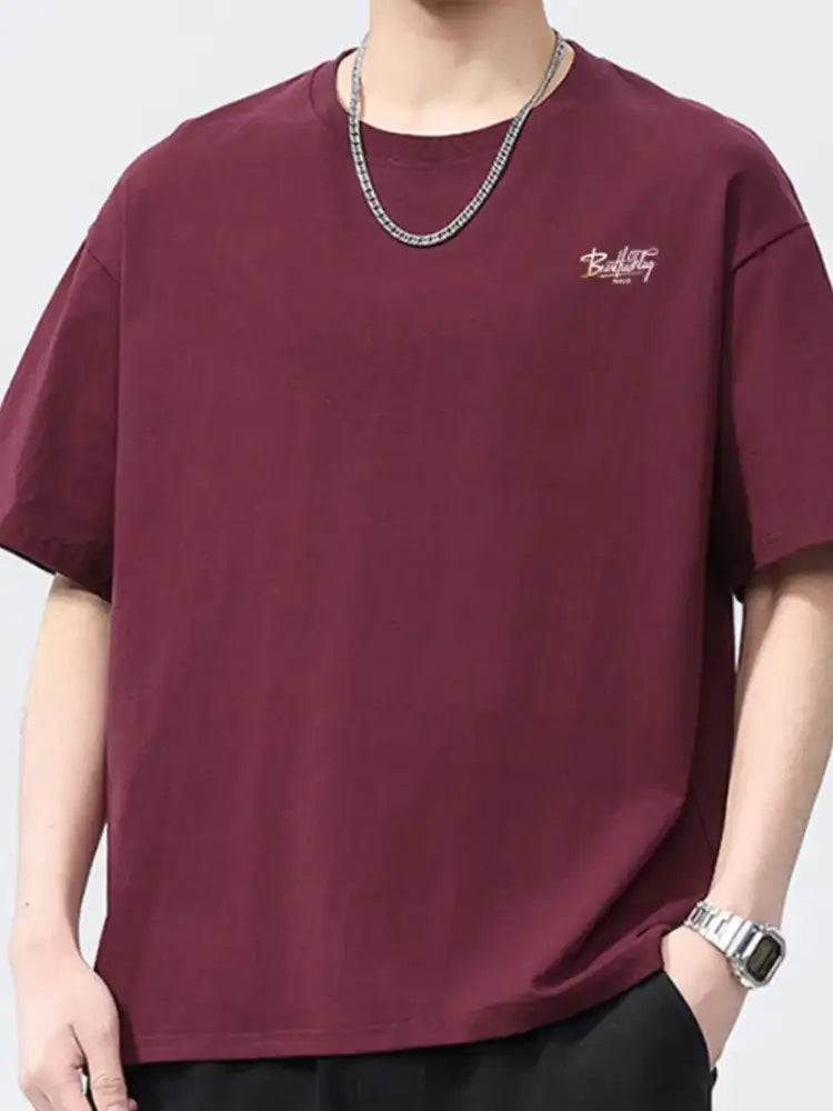 Men’s Full Size Round Neck Half Sleeve T-Shirt Plus Size