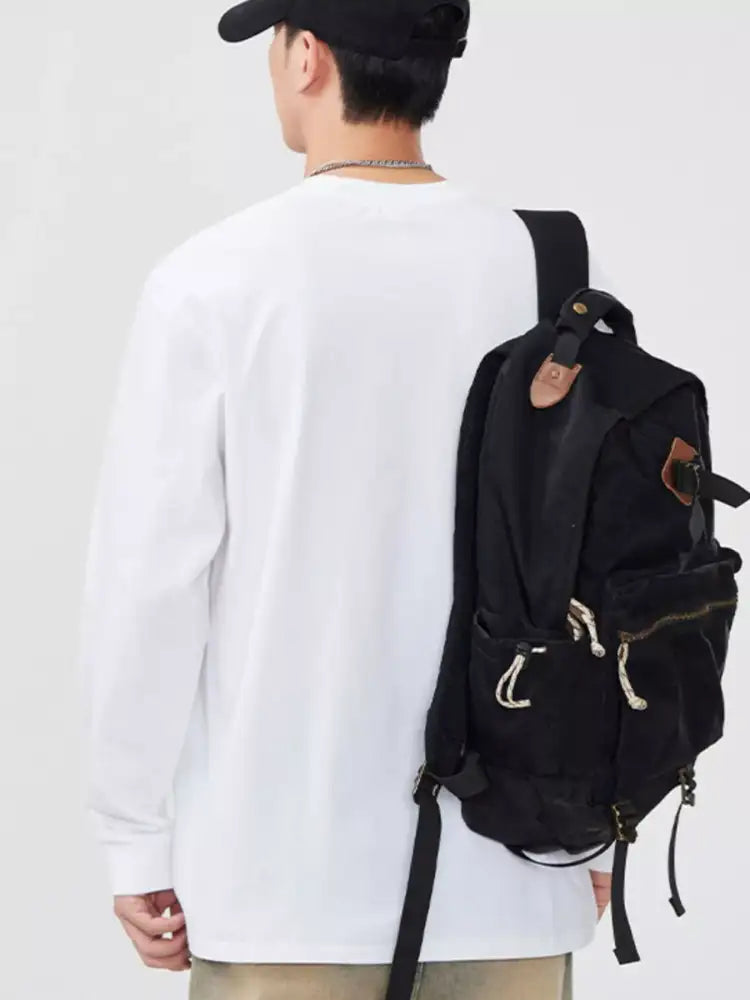 Men’s Full Size Round Neck Long Sleeve T-Shirt Plus