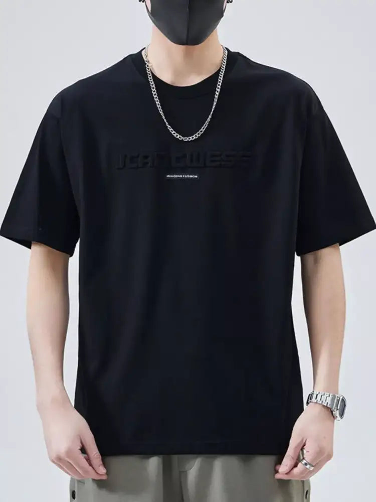 Men’s Full Size Round Neck Short Sleeve T-Shirt Plus Size