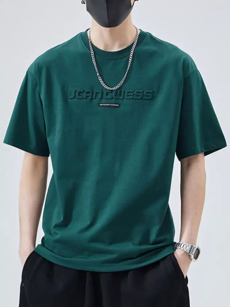 Men’s Full Size Round Neck Short Sleeve T-Shirt Plus Size