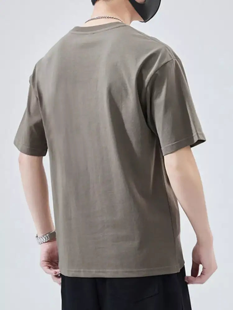 Men’s Full Size Round Neck Short Sleeve T-Shirt Plus Size