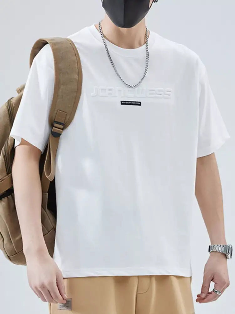 Men’s Full Size Round Neck Short Sleeve T-Shirt Plus Size