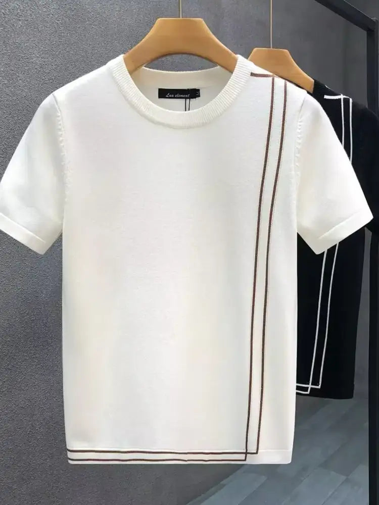 Men’s Full Size Round Neck Short Sleeve T-Shirt Plus