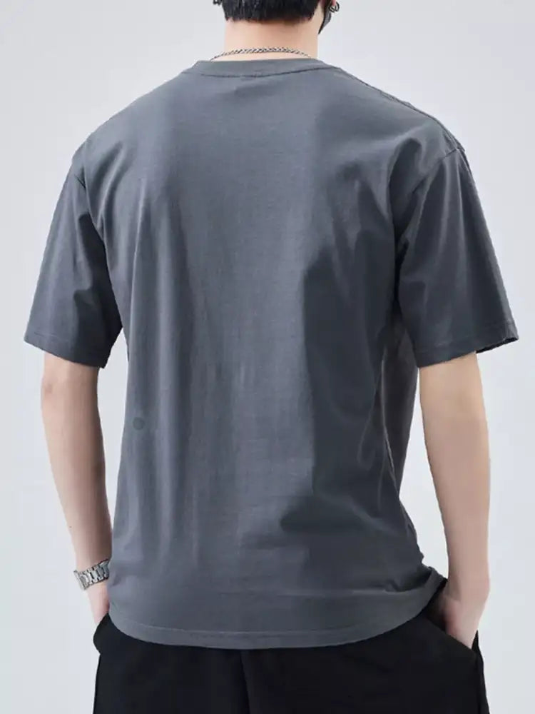 Men’s Full Size Round Neck Short Sleeve T-Shirt Plus Size