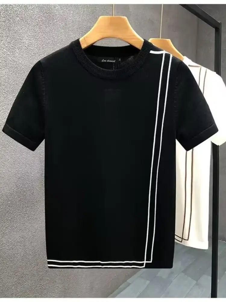 Men’s Full Size Round Neck Short Sleeve T-Shirt Plus