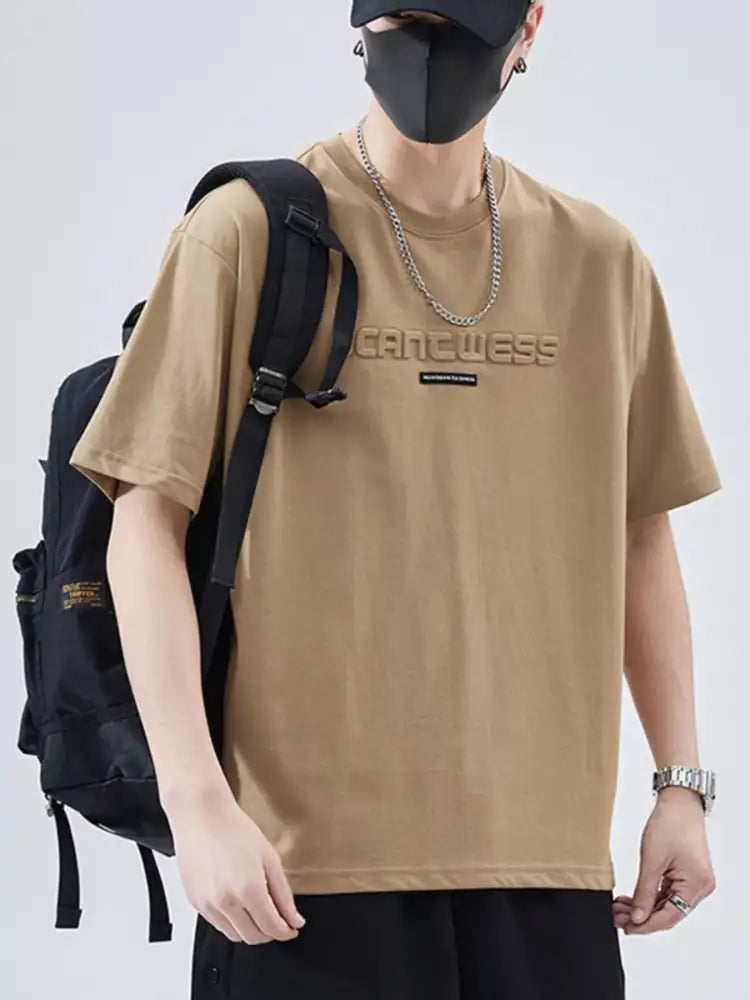 Men’s Full Size Round Neck Short Sleeve T-Shirt Plus Size