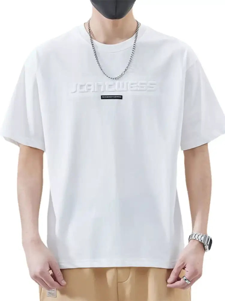 Men’s Full Size Round Neck Short Sleeve T-Shirt Plus Size