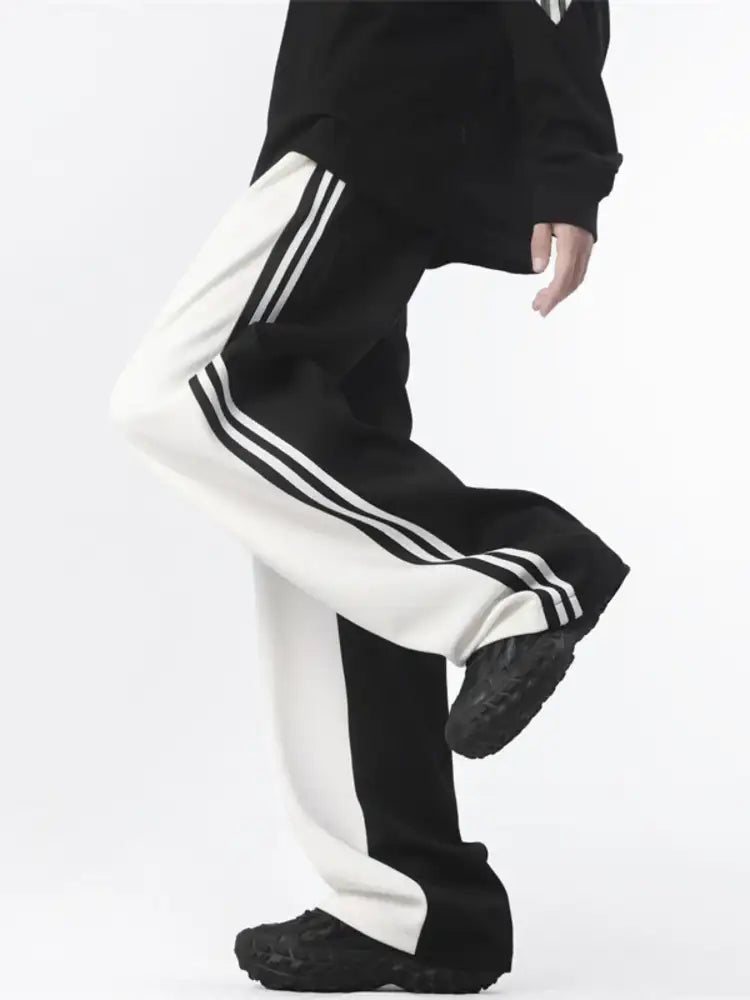 Men’s Full Size Side Striped Wide Leg Pants Plus