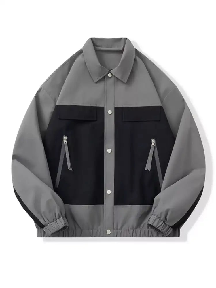 Men’s Full Size Snap Down Long Sleeve Jacket Plus