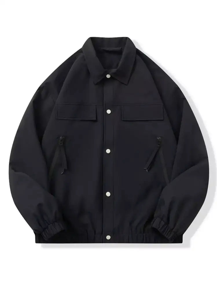 Men’s Full Size Snap Down Long Sleeve Jacket Plus