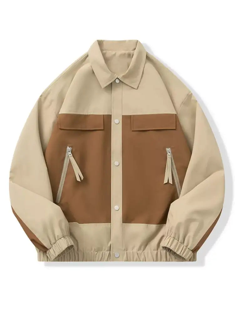 Men’s Full Size Snap Down Long Sleeve Jacket Plus