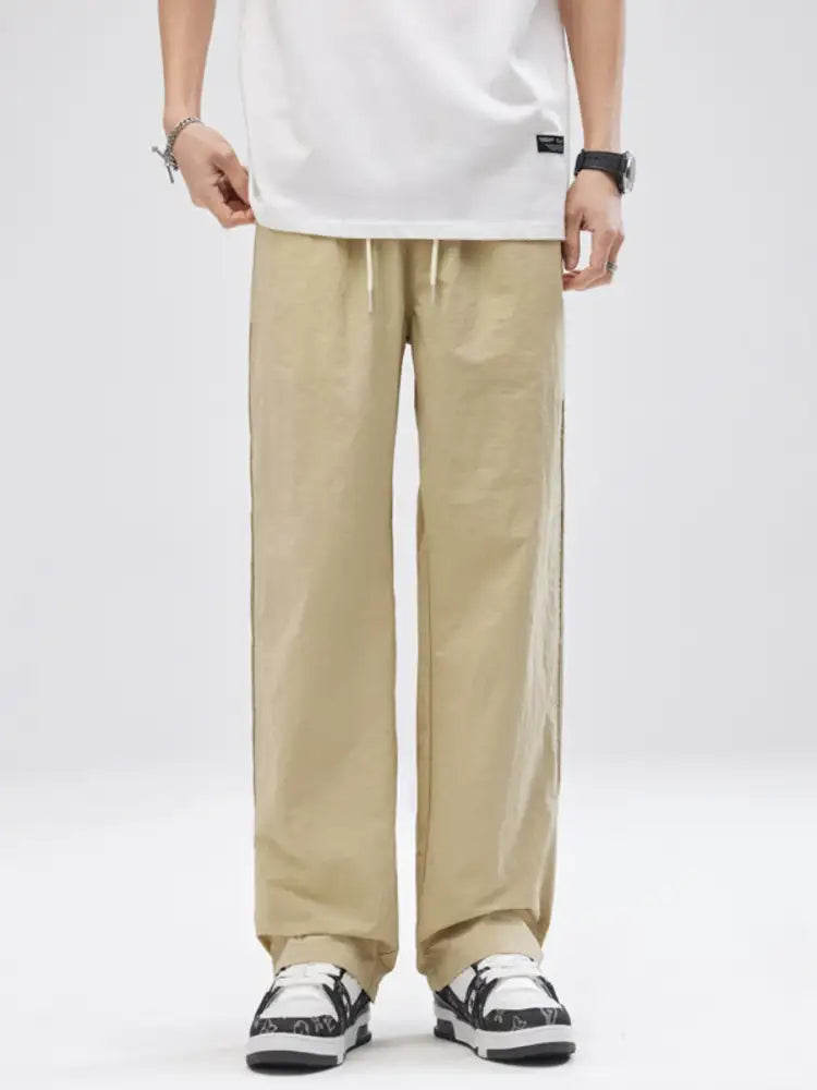 Men’s Full Size Striped Wide Leg Pants Plus