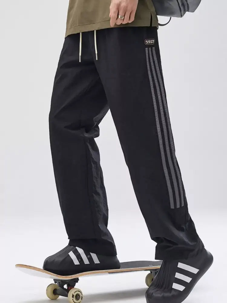 Men’s Full Size Striped Wide Leg Pants Plus