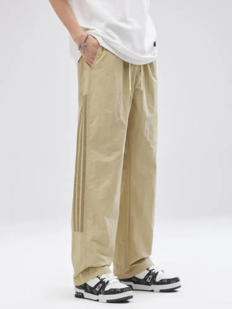 Men’s Full Size Striped Wide Leg Pants Plus