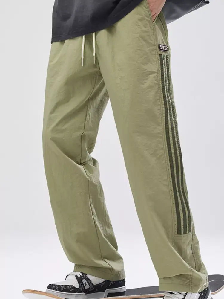 Men’s Full Size Striped Wide Leg Pants Plus