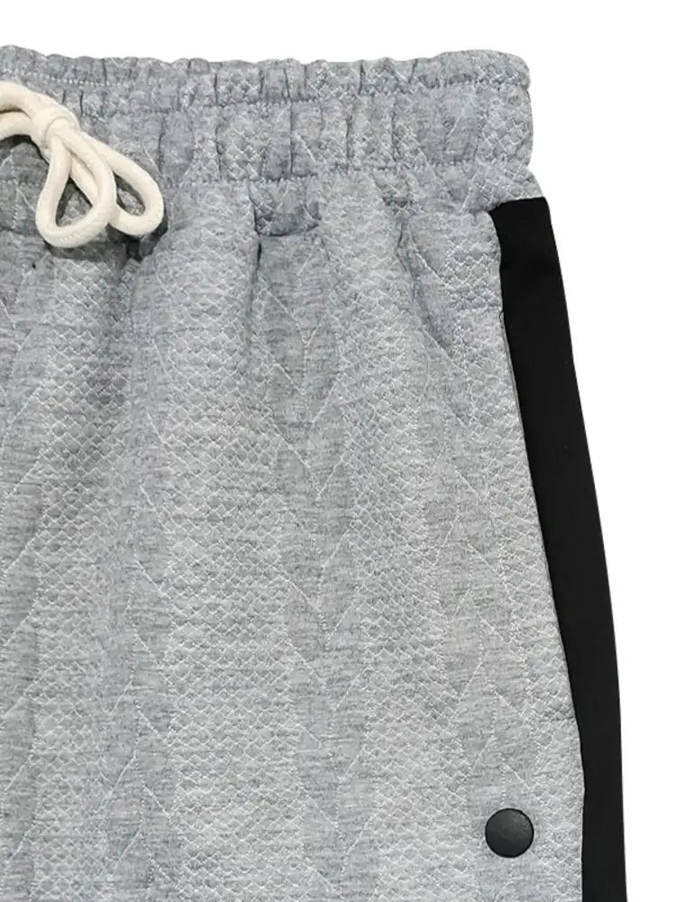 Men’s Full Size Textured Drawstring Pants Plus