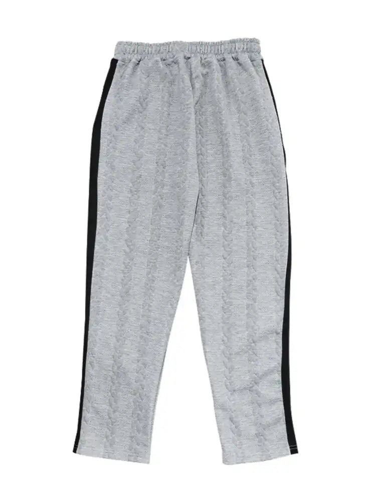 Men’s Full Size Textured Drawstring Pants Plus