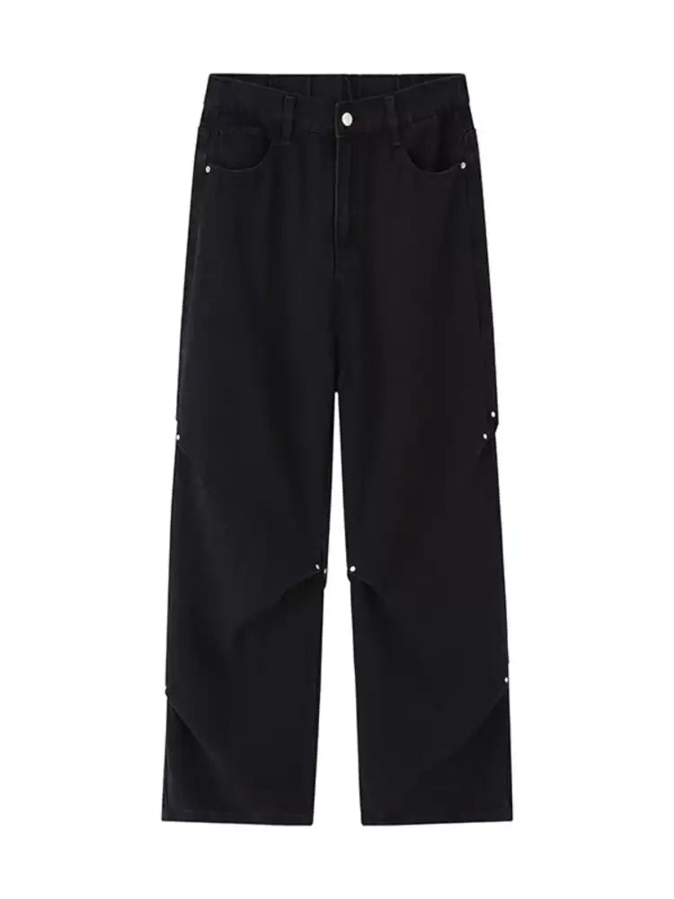 Men’s Full Size Vintage Wash Wide Leg Jeans Plus