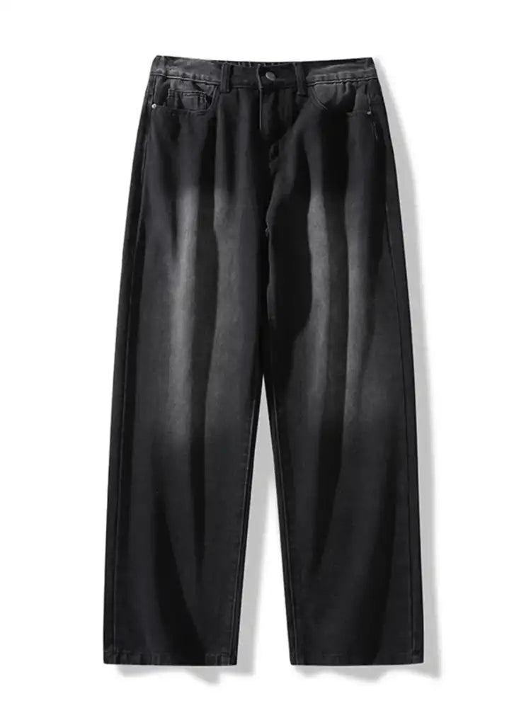 Men’s Full Size Vintage Wash Wide Leg Jeans Plus