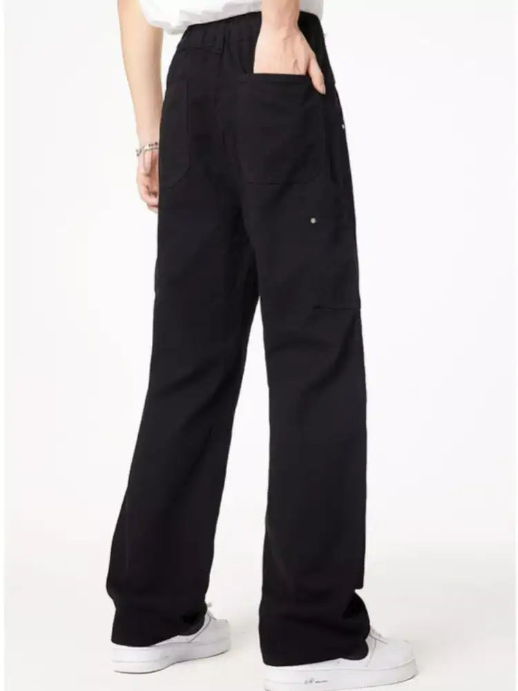 Men’s Full Size Wash Wide Leg Jeans Plus