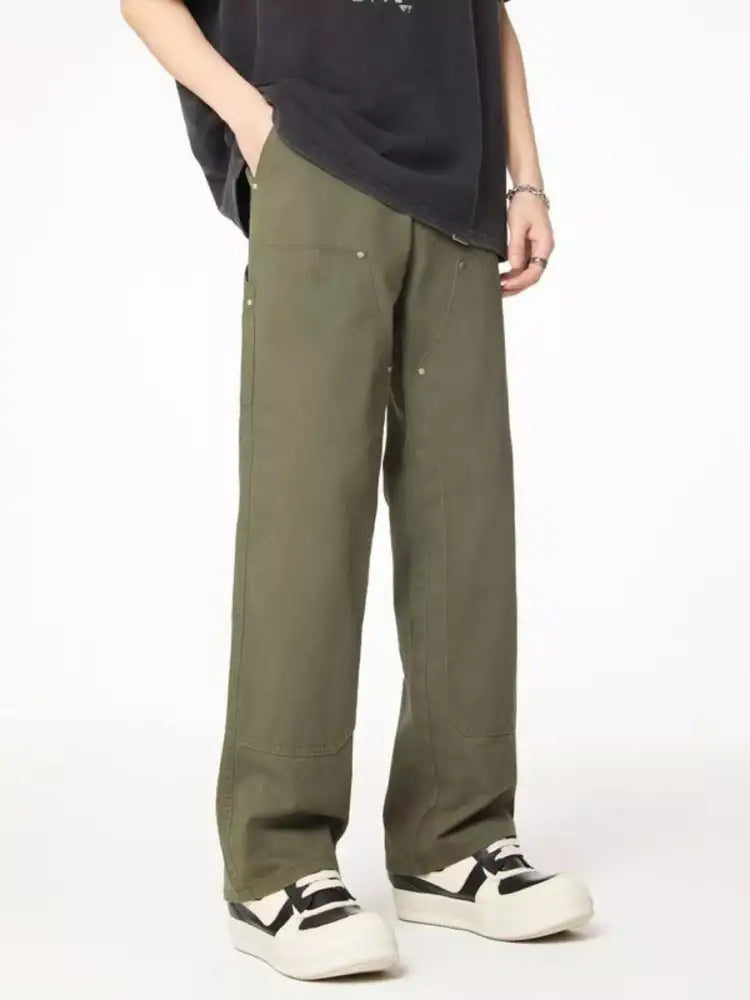 Men’s Full Size Wash Wide Leg Jeans Plus