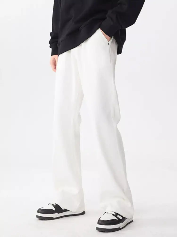 Men’s Full Size Wash Wide Leg Relaxed Fit Jeans Plus