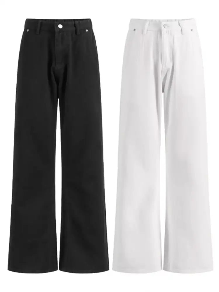 Men’s Full Size Wash Wide Leg Relaxed Fit Jeans Plus