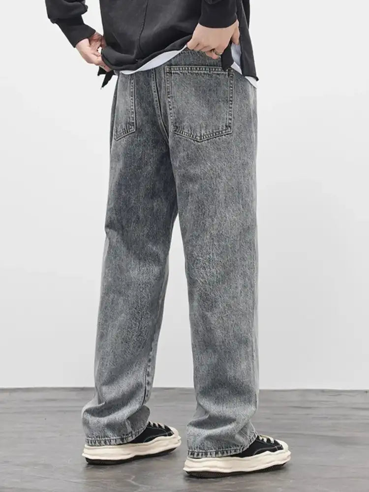 Men’s Full Size Washed Relaxed Fit Jeans Plus