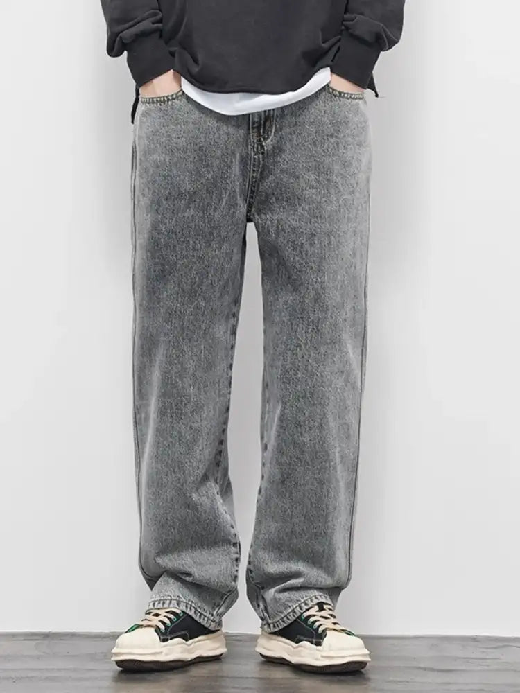 Men’s Full Size Washed Relaxed Fit Jeans Plus