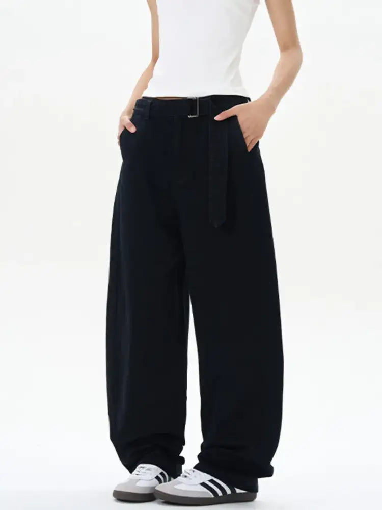 Men’s Full Size Washed Wide Leg Cargo Pants Plus