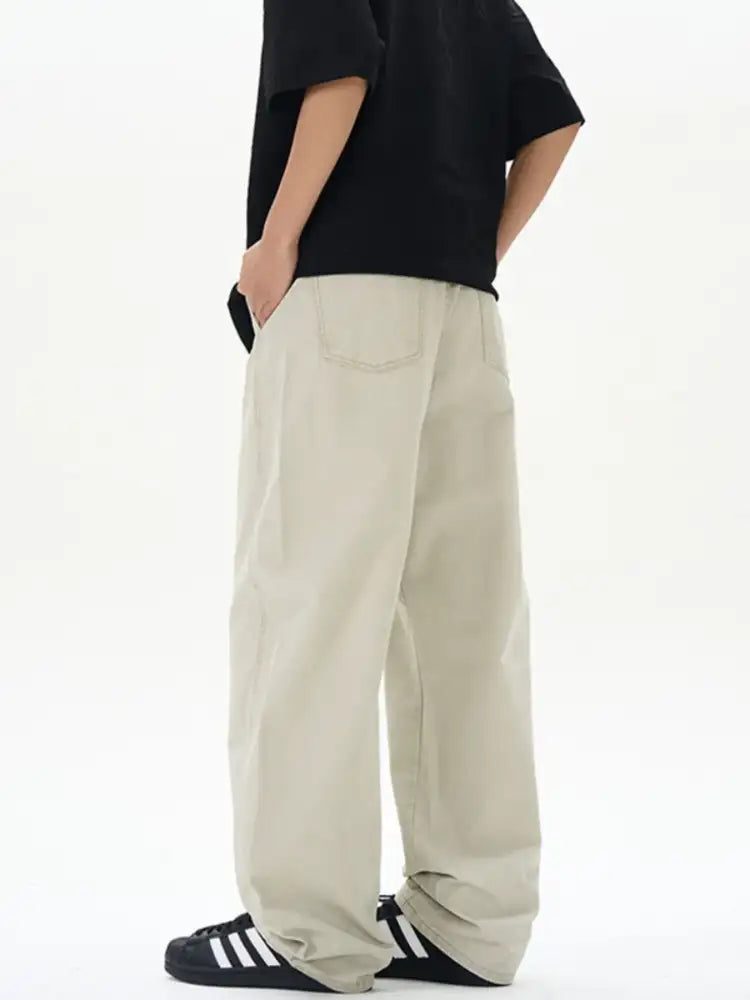 Men’s Full Size Washed Wide Leg Cargo Pants Plus