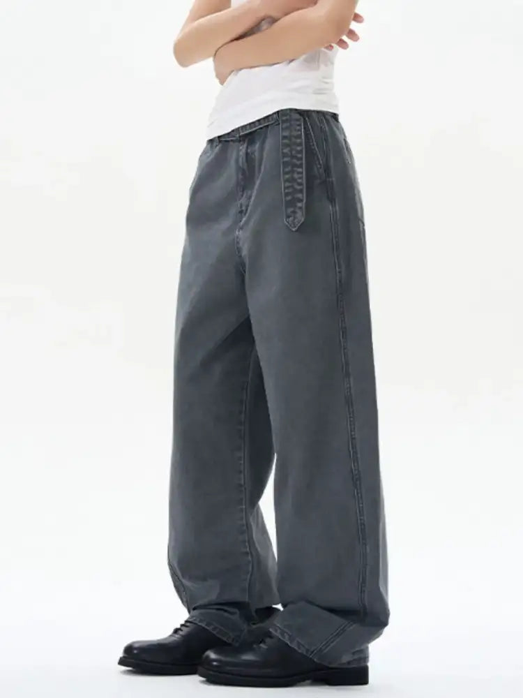 Men’s Full Size Washed Wide Leg Cargo Pants Plus