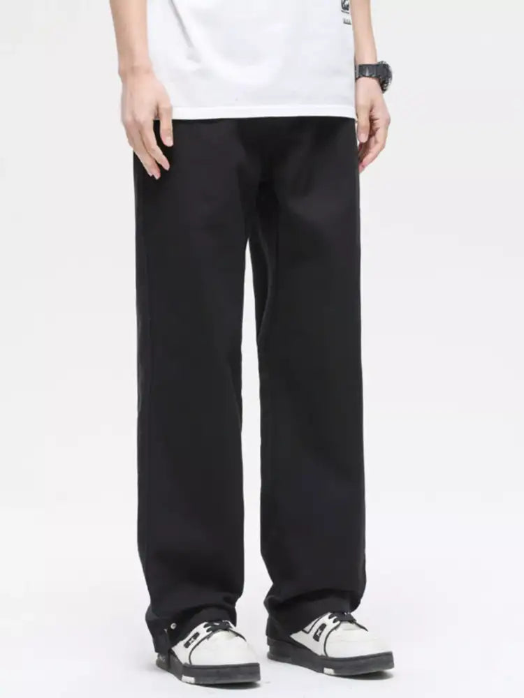 Men’s Full Size Washed Wide Leg Jeans Plus