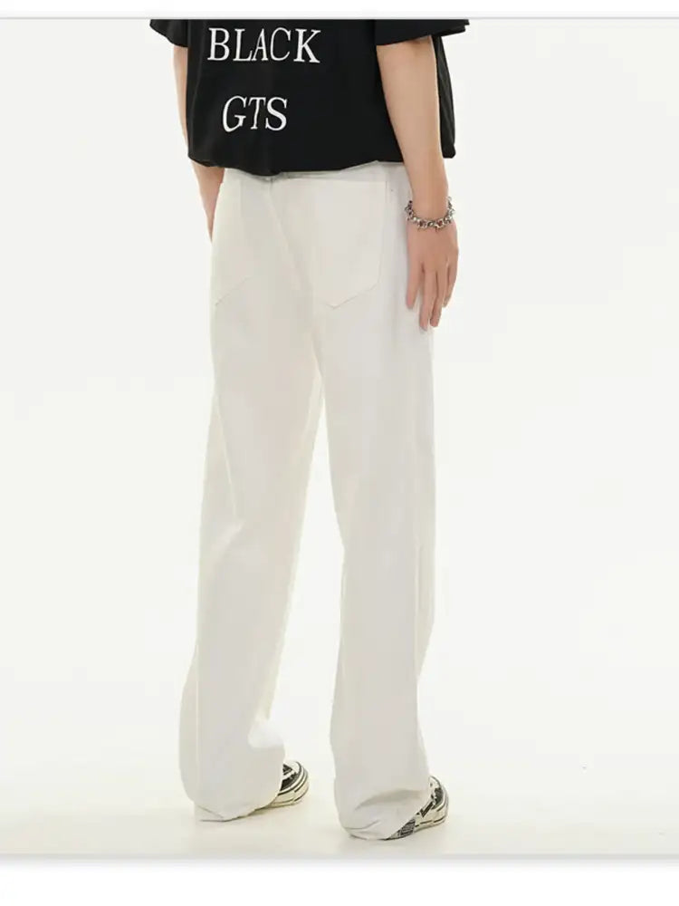 Men’s Full Size Washed Wide Leg Relaxed Fit Jeans Plus