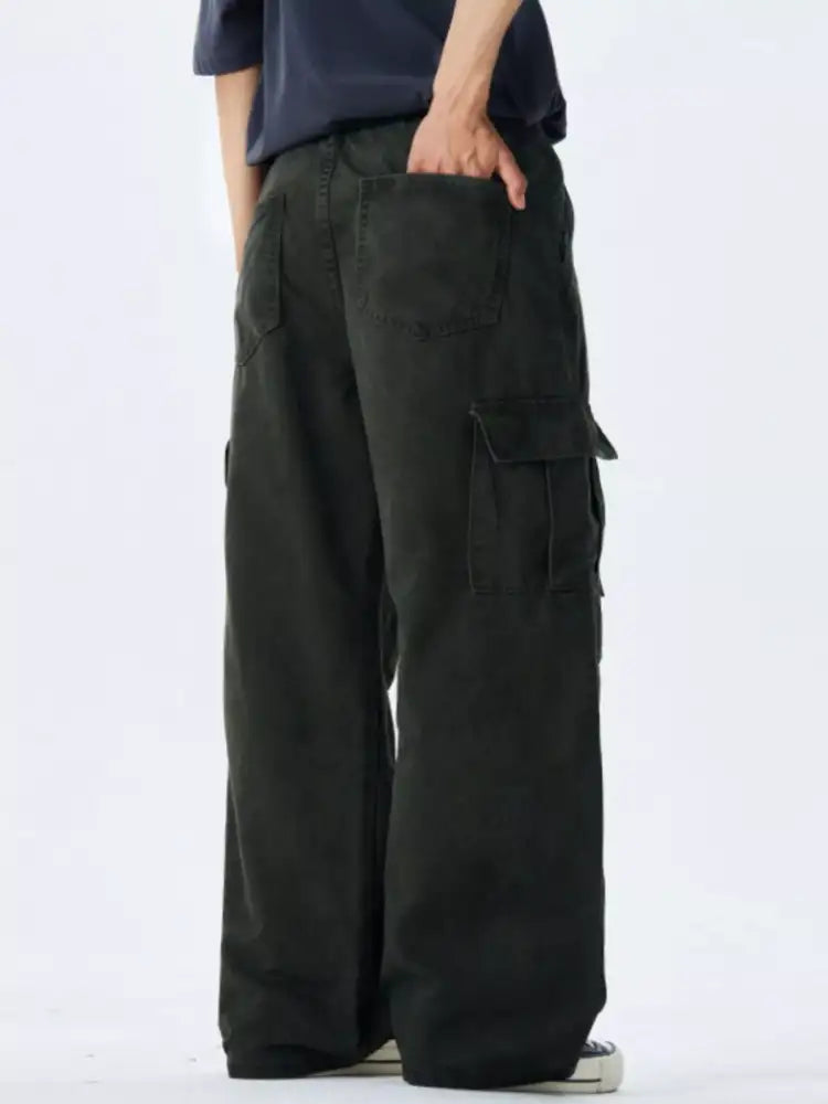 Men’s Full Size Wide Leg Cargo Pants Plus