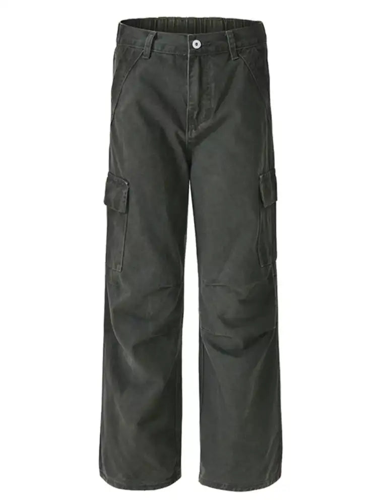 Men’s Full Size Wide Leg Cargo Pants Plus