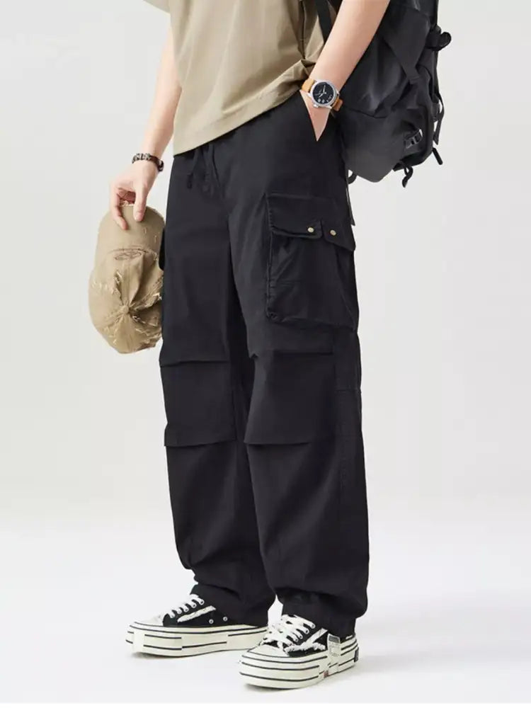 Men’s Full Size Wide Leg Cargo Pants Plus