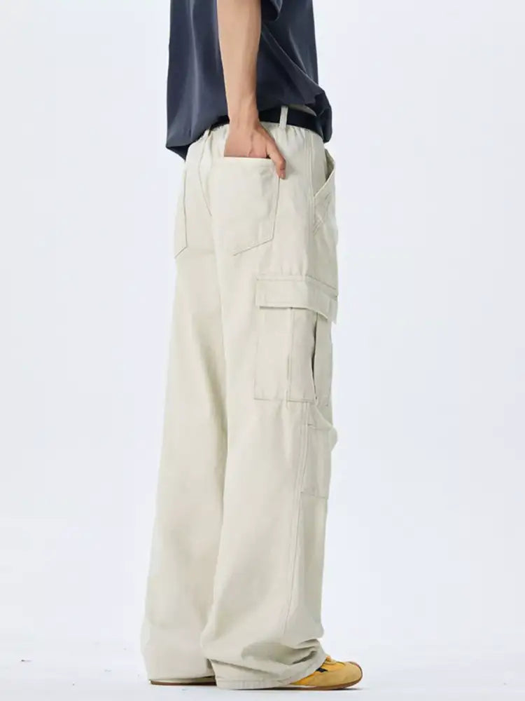 Men’s Full Size Wide Leg Cargo Pants Plus