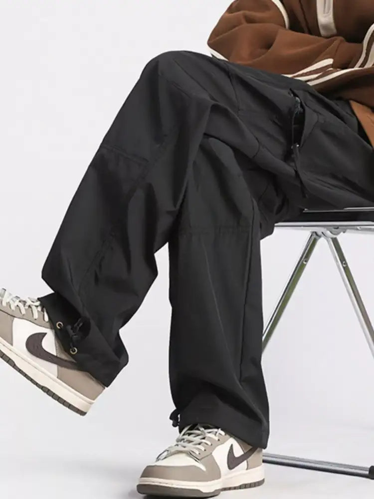 Men’s Full Size Wide Leg Cargo Pants Plus