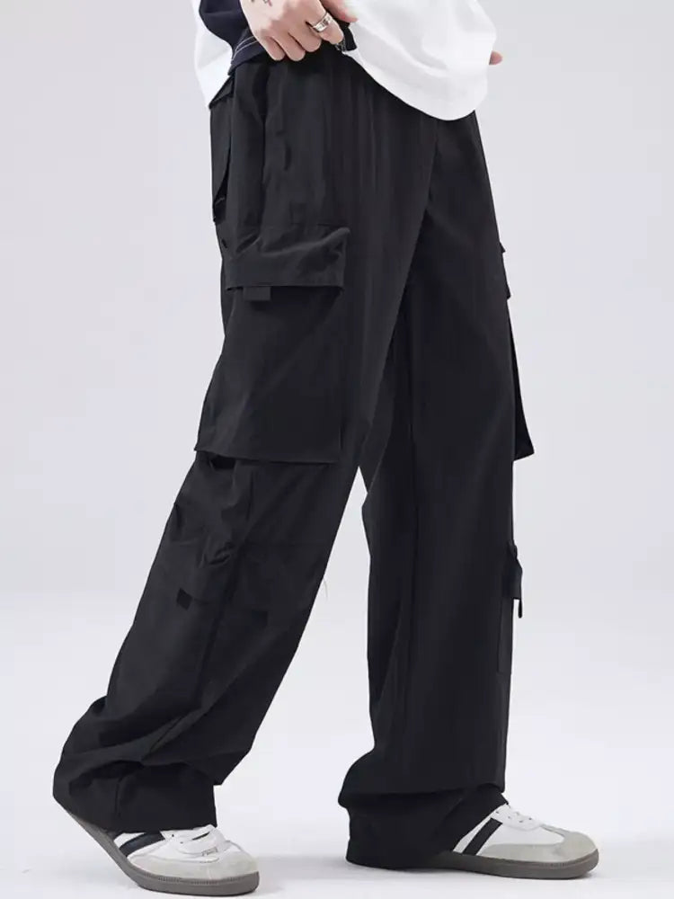 Men’s Full Size Wide Leg Cargo Pants Plus