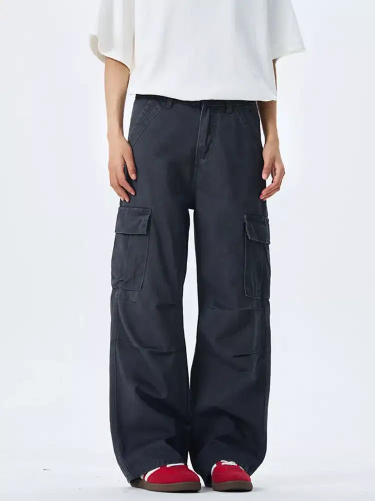 Men’s Full Size Wide Leg Cargo Pants Plus