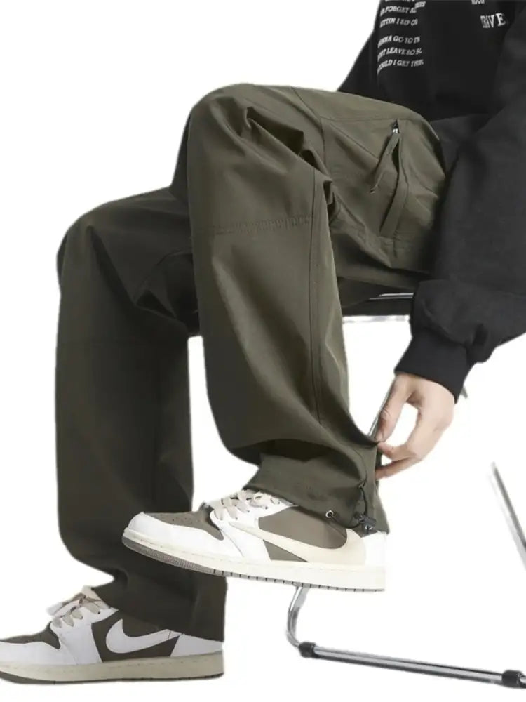 Men’s Full Size Wide Leg Cargo Pants Plus