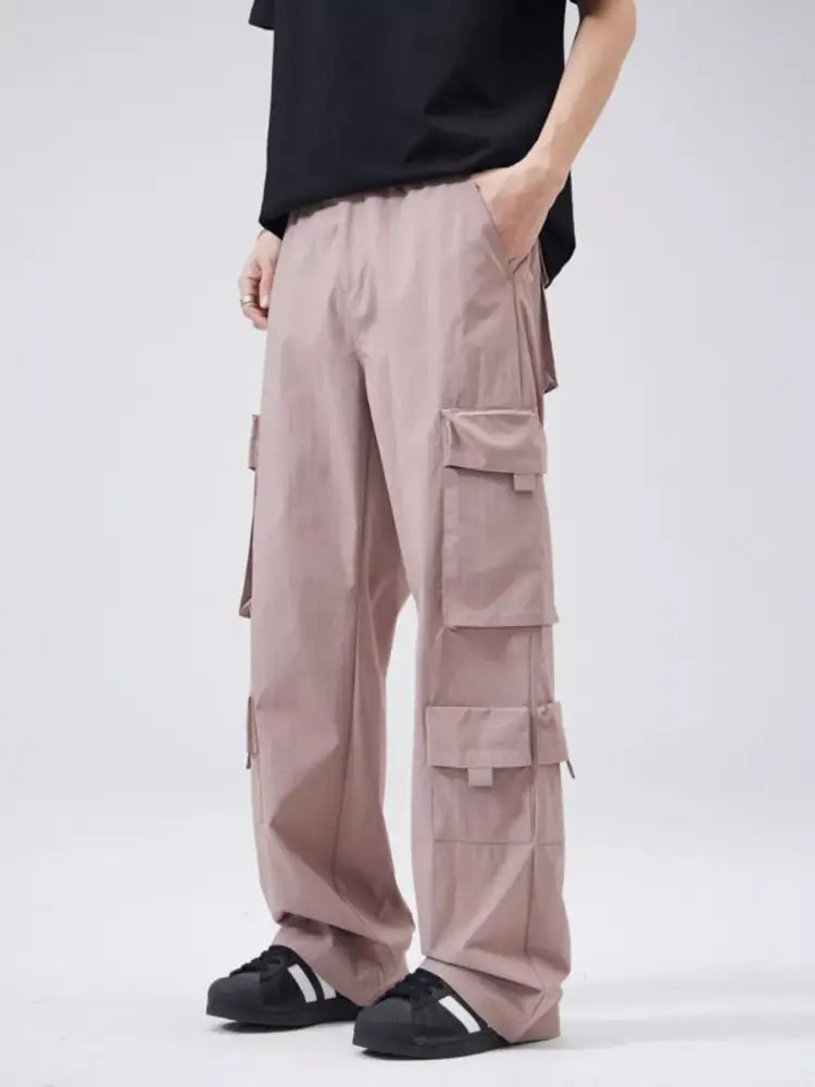 Men’s Full Size Wide Leg Cargo Pants Plus