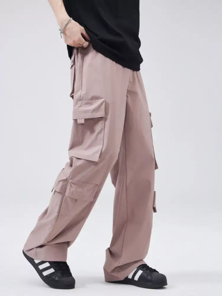 Men’s Full Size Wide Leg Cargo Pants Plus