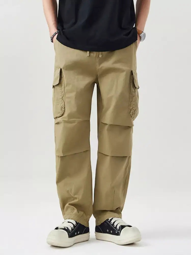Men’s Full Size Wide Leg Cargo Pants Plus