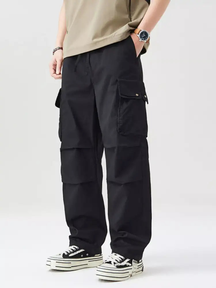 Men’s Full Size Wide Leg Cargo Pants Plus