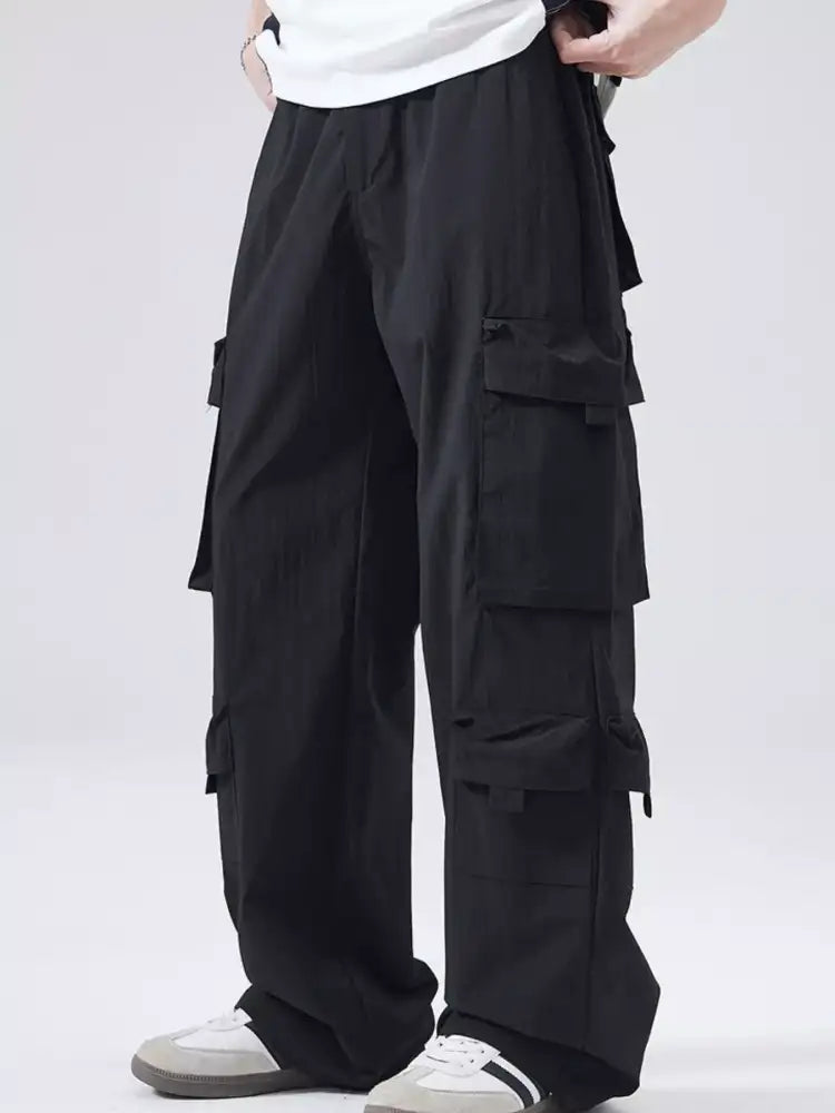 Men’s Full Size Wide Leg Cargo Pants Plus
