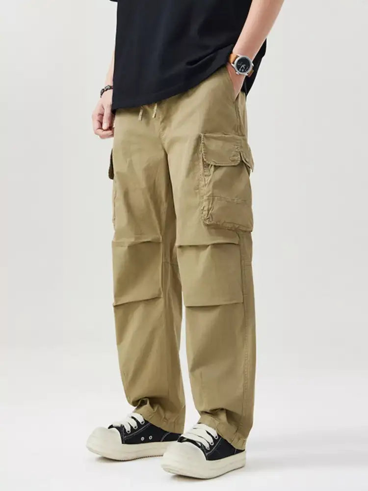 Men’s Full Size Wide Leg Cargo Pants Plus